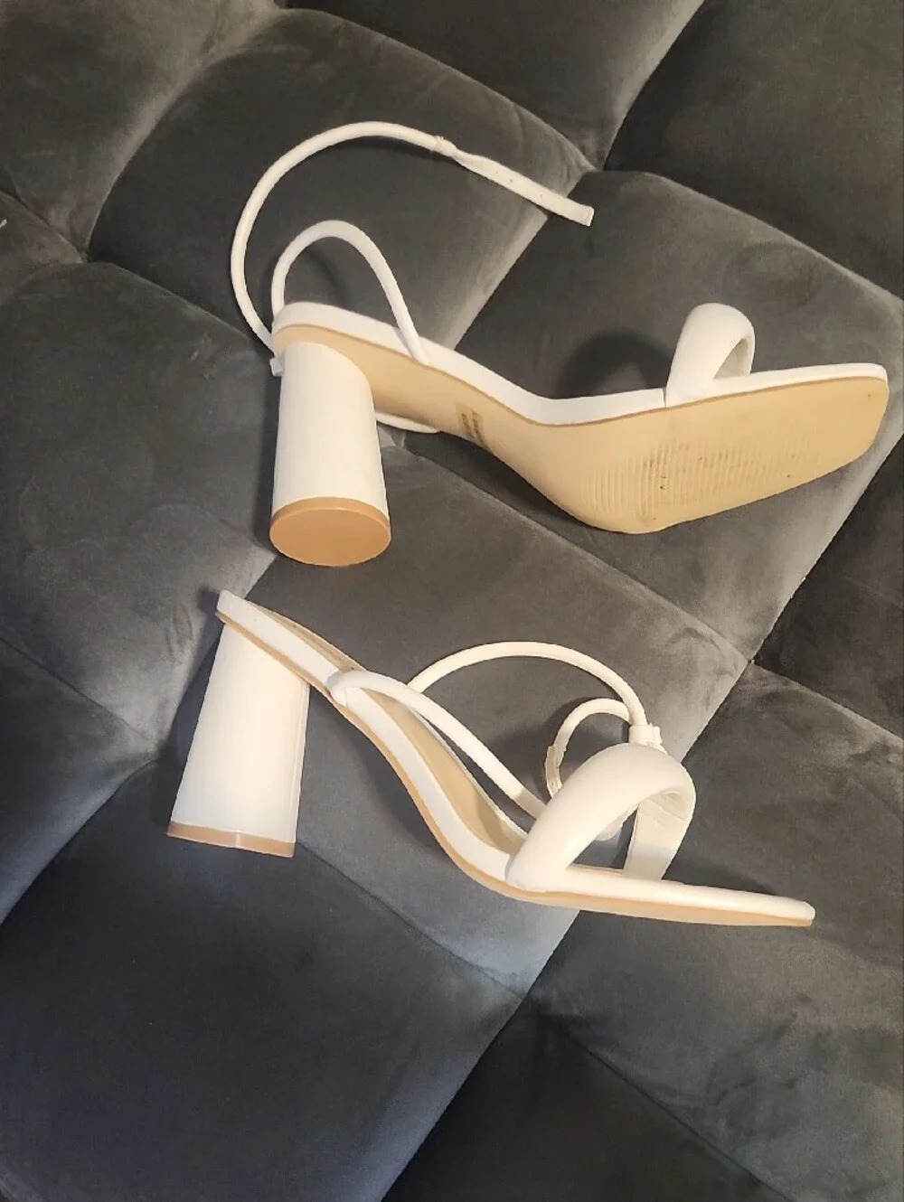 N/A white strappy